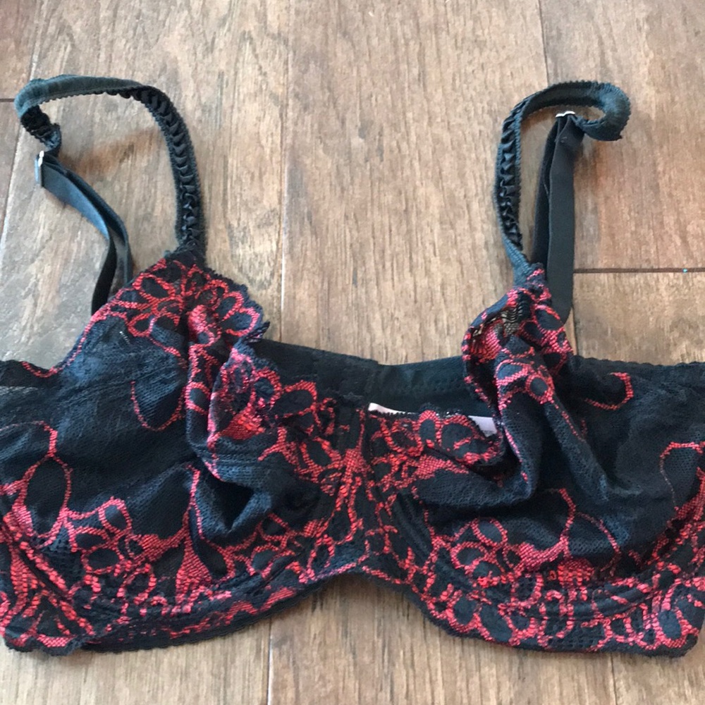 Sophie B bra lace black red 34DD
